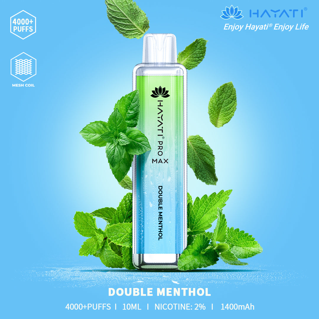 Double Menthol Hayati Pro Max 4000 Puff Disposable Vape