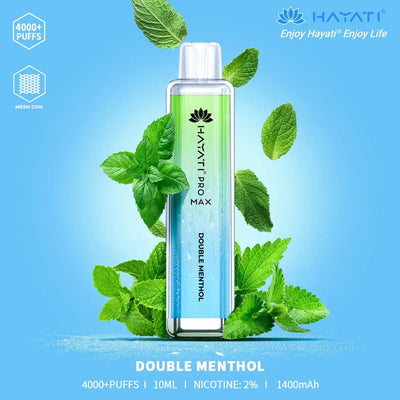 Double Menthol Hayati Pro Max 4000 Puff Disposable Vape