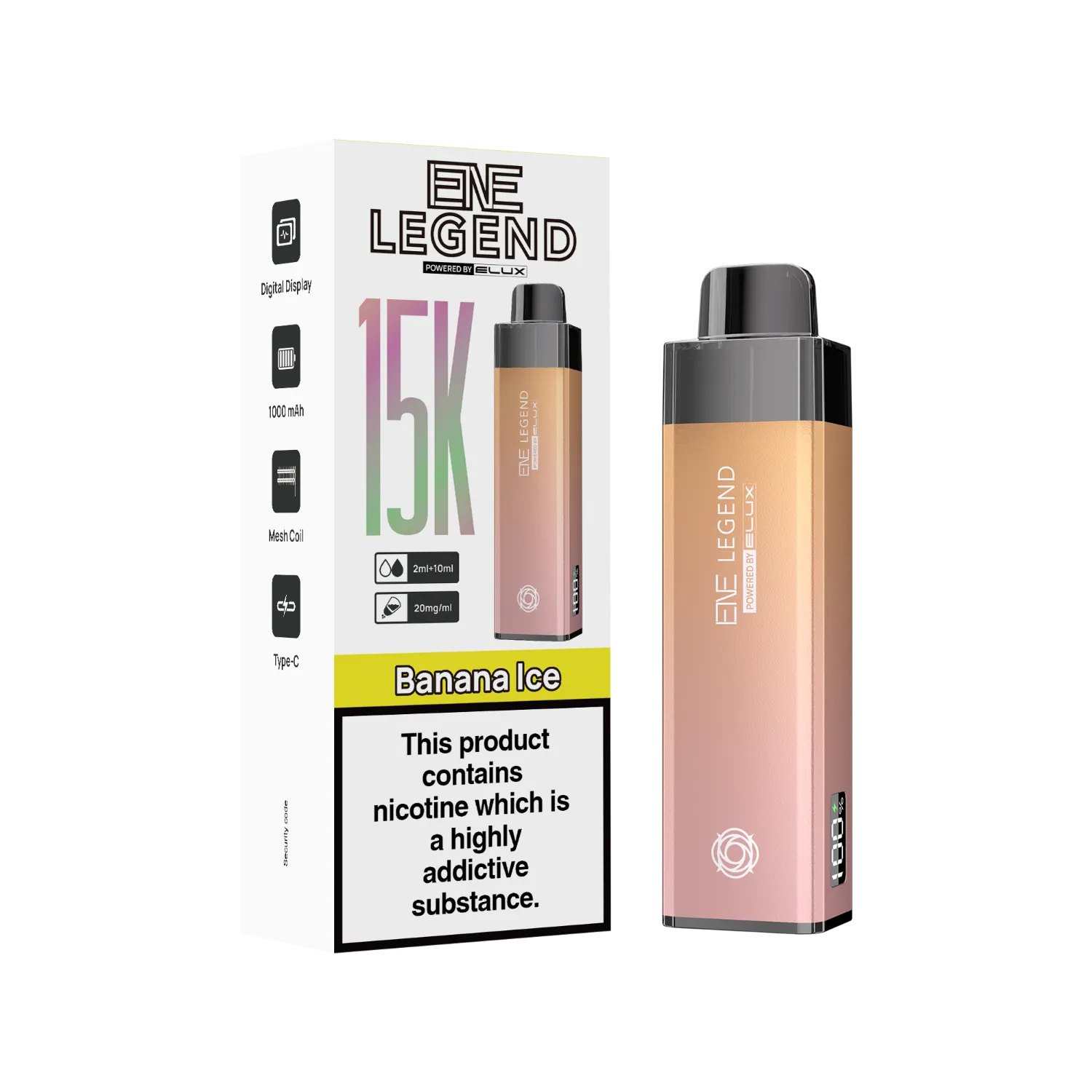 ENE Legend 15K puff vape Banana Ice flavour