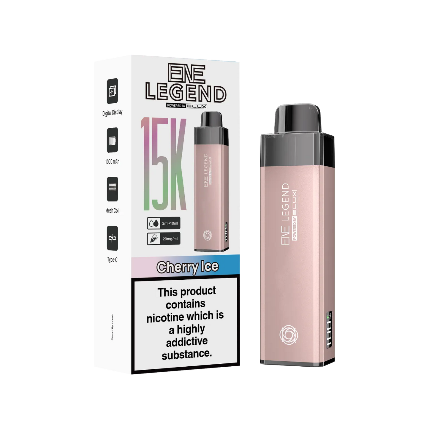 ENE Legend 15K puff vape Cherry Ice flavour
