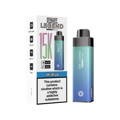 Mr Blue flavour ENE Legend 15K puff vape