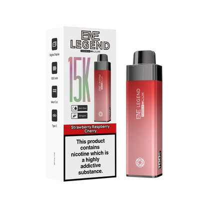Strawberry Raspberry Cherry flavour ENE Legend 15K puff vape