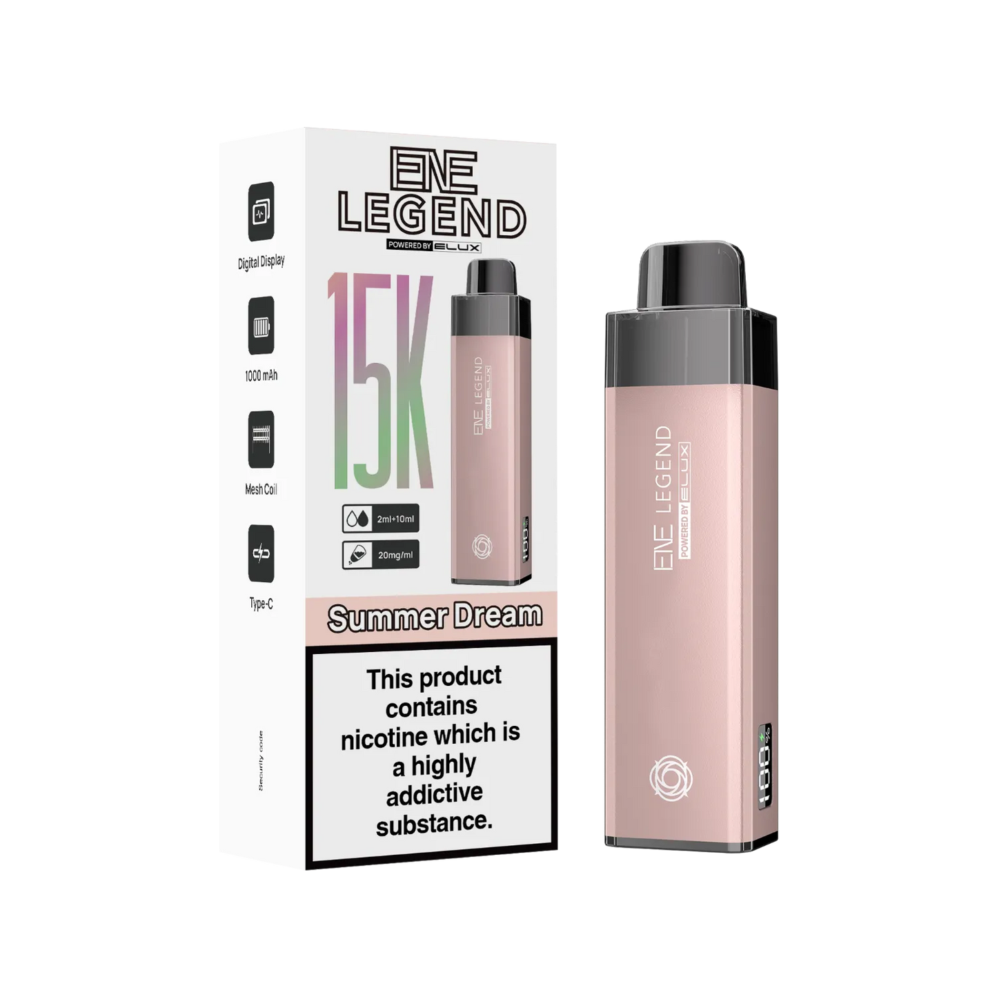Summer Dream flavour ENE Legend 15K puff vape