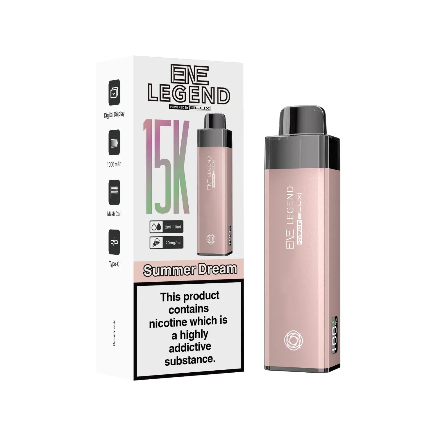 Summer Dream flavour ENE Legend 15K puff vape