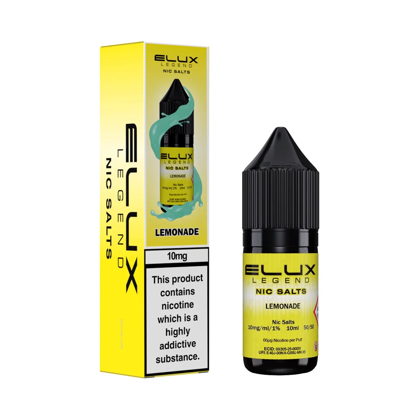 10mg Lemonade Flavour Elux Legend Nic Salts E-Liquid