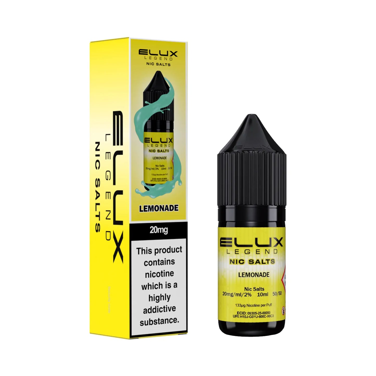 Lemonade 20mg Flavour Elux Legend Nic Salts E-Liquid