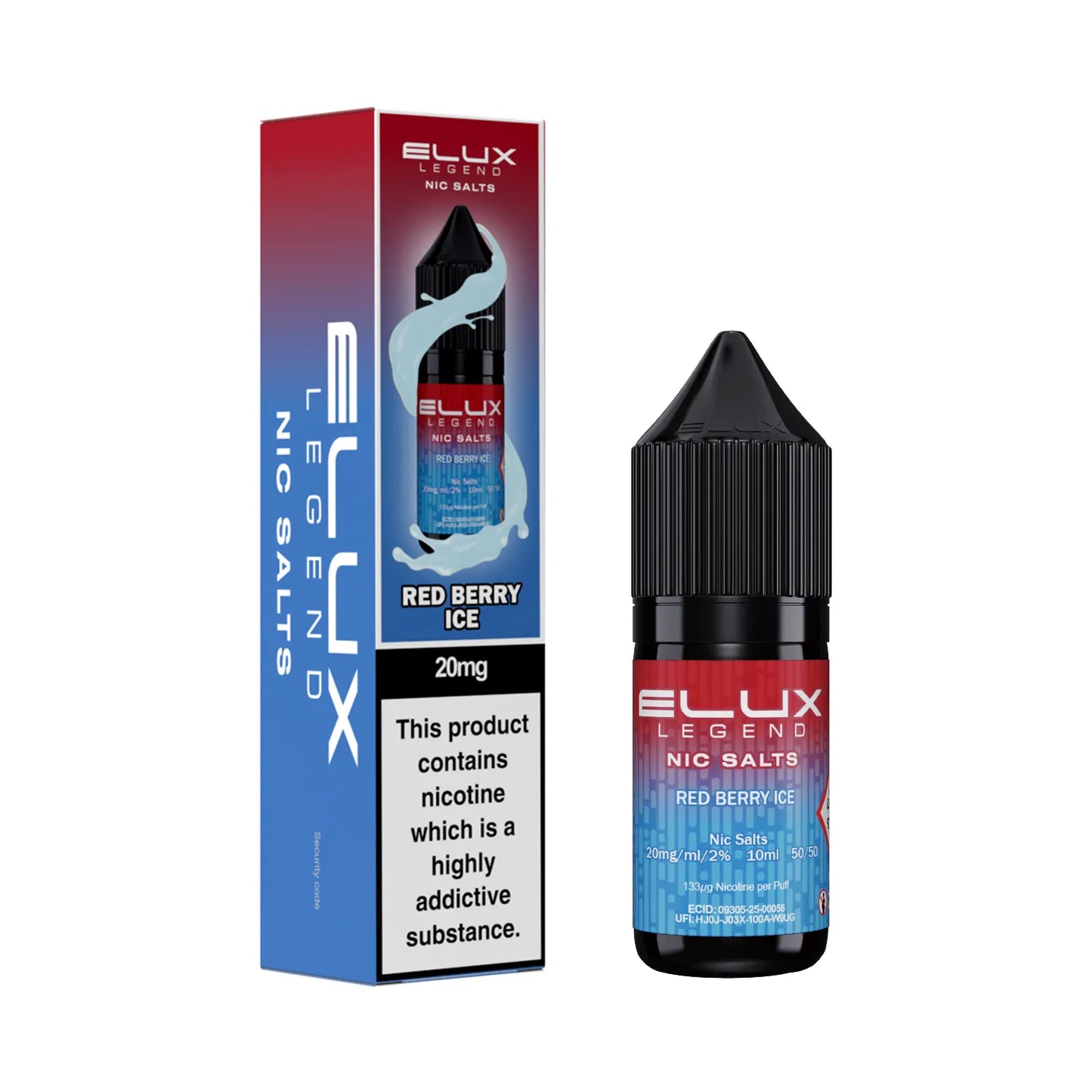 Red Berry Ice 20mg Flavour Elux Legend Nic Salts E-Liquid
