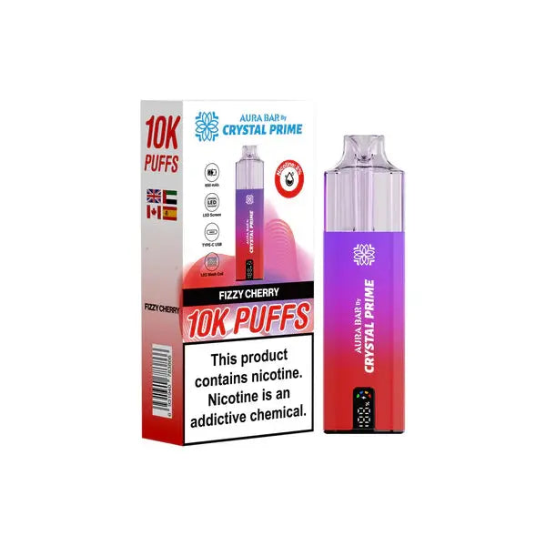 Crystal Prime 10K Puff Disposable Vape Fizzy Cherry