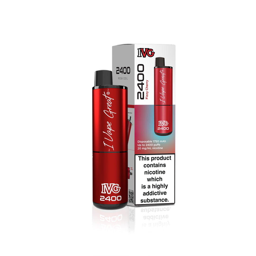 Fizzy Cherry IVG 2400 Puff Disposable Vape Kit