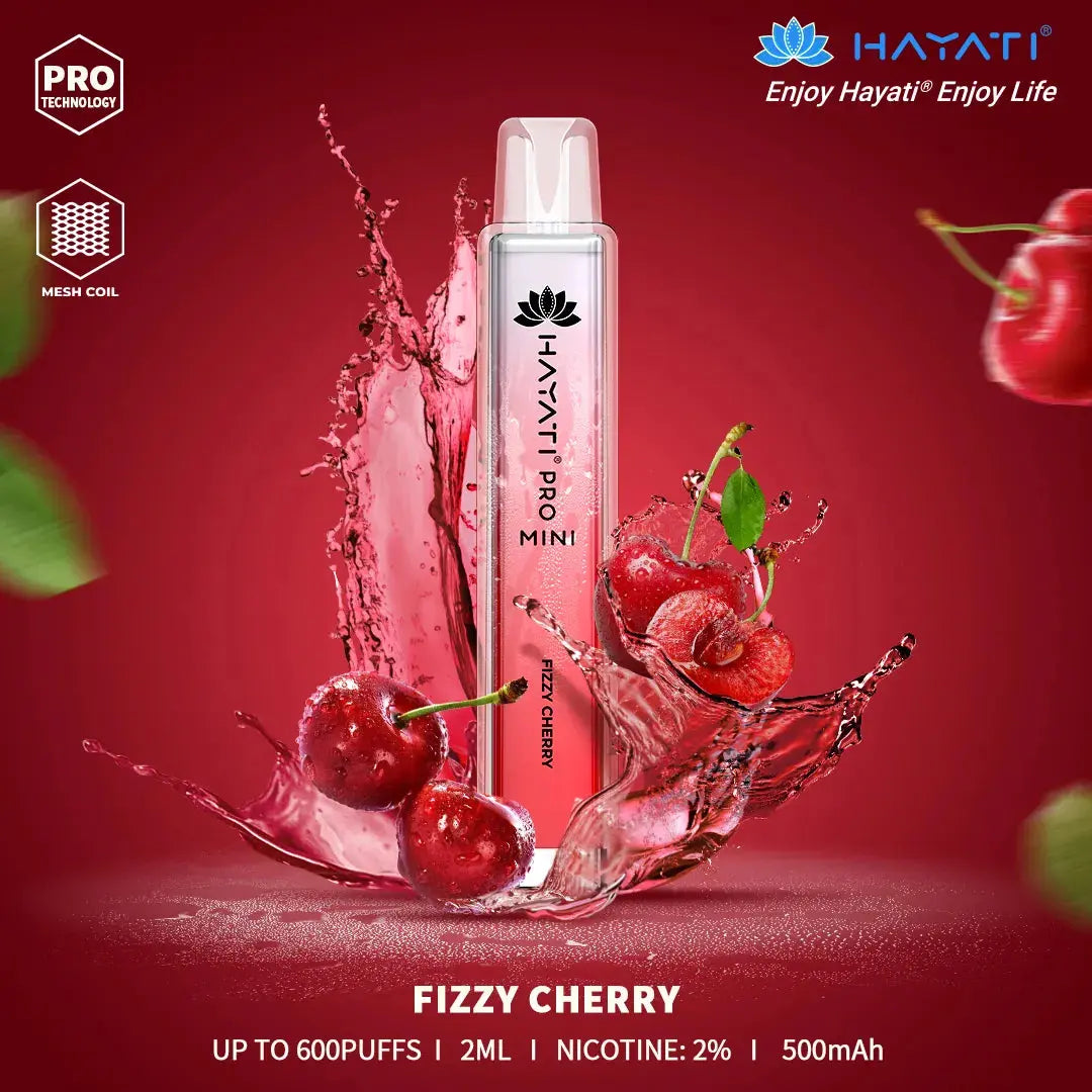 Fizzy Cherry Hayati Pro Mini 600 Puff Disposable Vape (6859405918311)