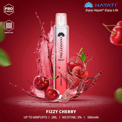 Fizzy Cherry Hayati Pro Mini 600 Puff Disposable Vape (6859405918311)