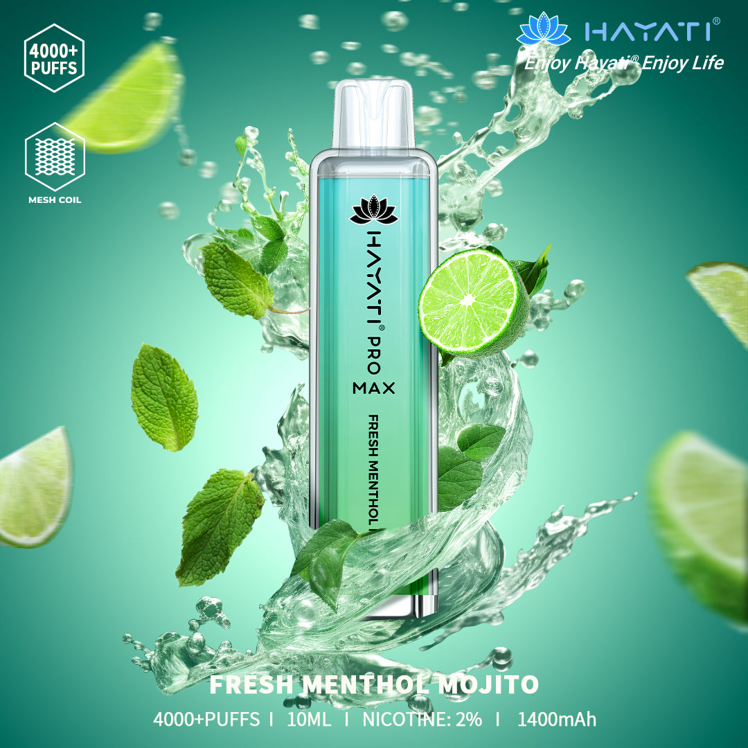 Fresh Menthol Mojito Hayati Pro Max 4000 Puff Disposable Vape