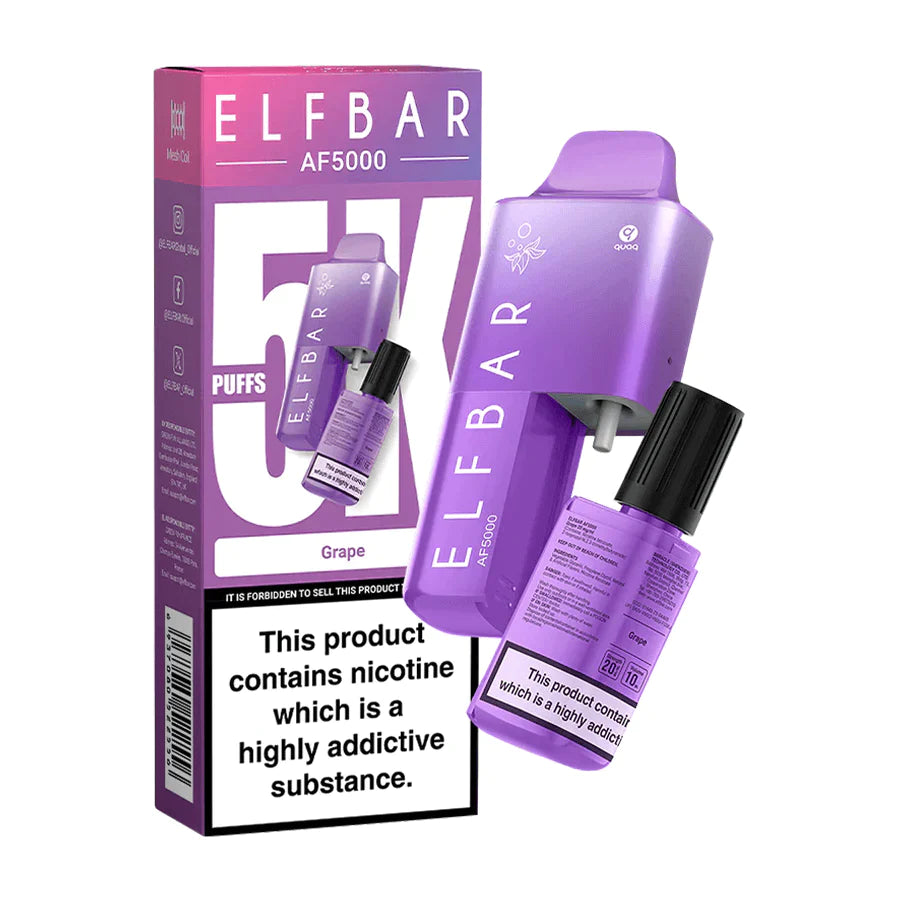 Grape Elf Bar AF5000 Disposable Vape Kit