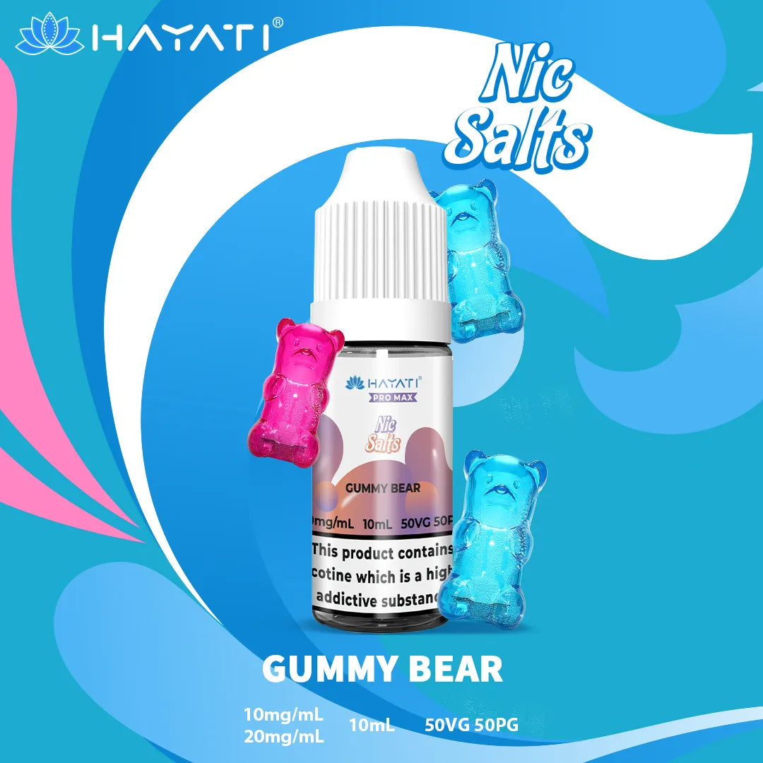 Gummy Bear Hayati Pro Max Nic Salt 10mg and 20mg Nicotine Strength 10ml Bottle