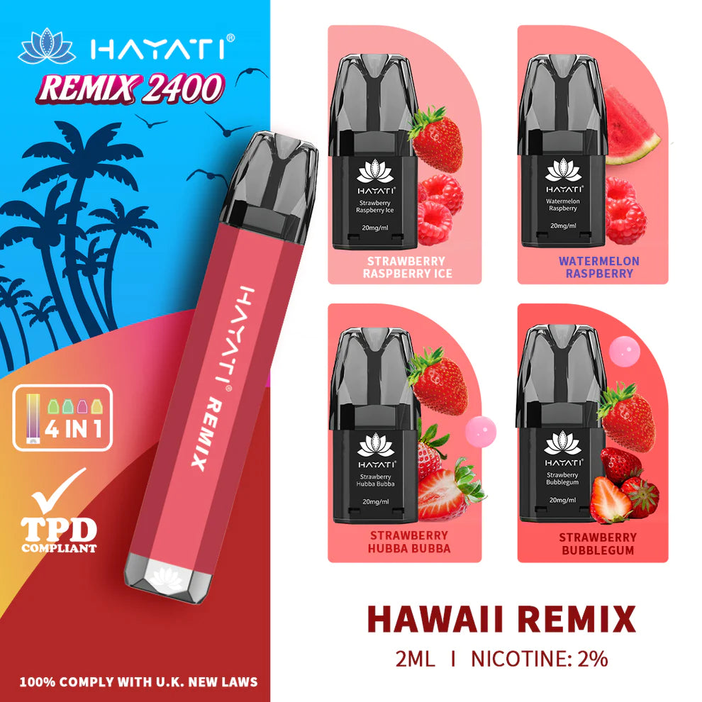 Hawaii Remix Hayati Remix 2400 Puff 4in1 Disposable Vape Kit