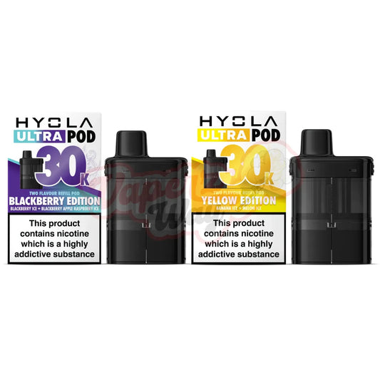 Hyola ultra 30k replacement prefilled pods blackberry edition and yellow edition vape pods