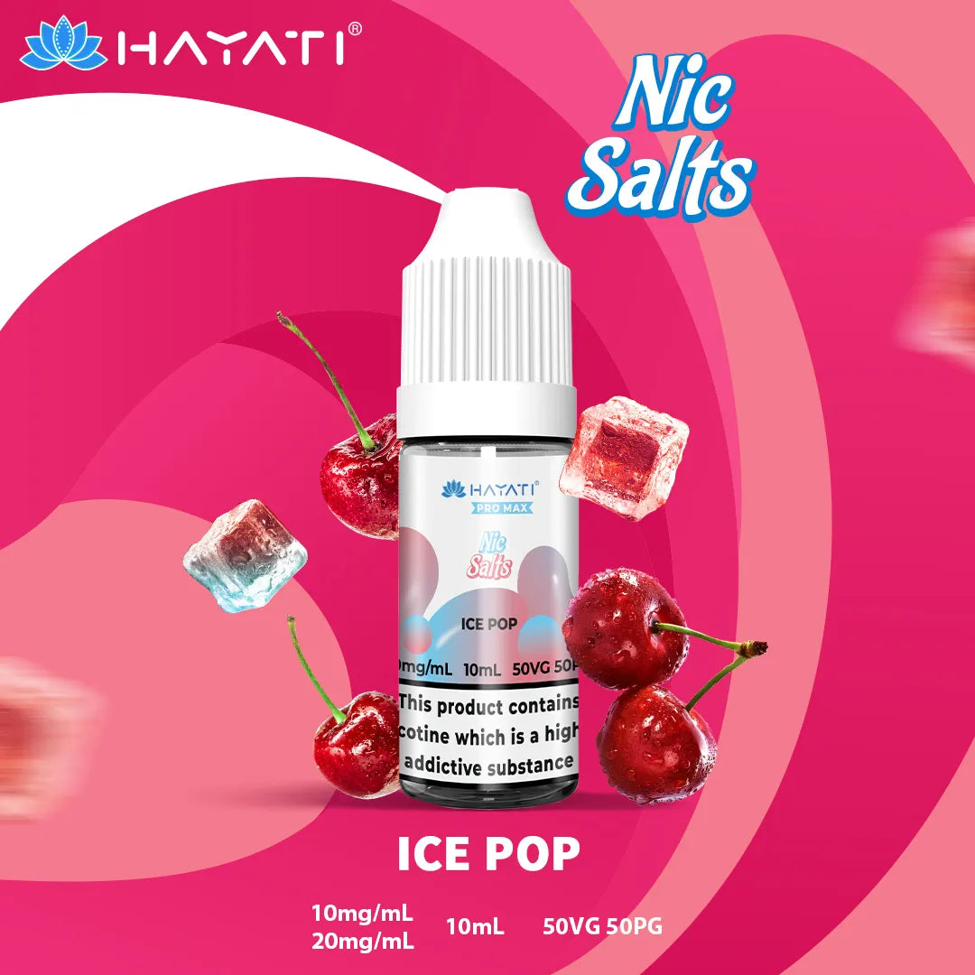 Ice Pop Hayati Pro Max Nic Salt 10mg and 20mg Nicotine Strength 10ml Bottle