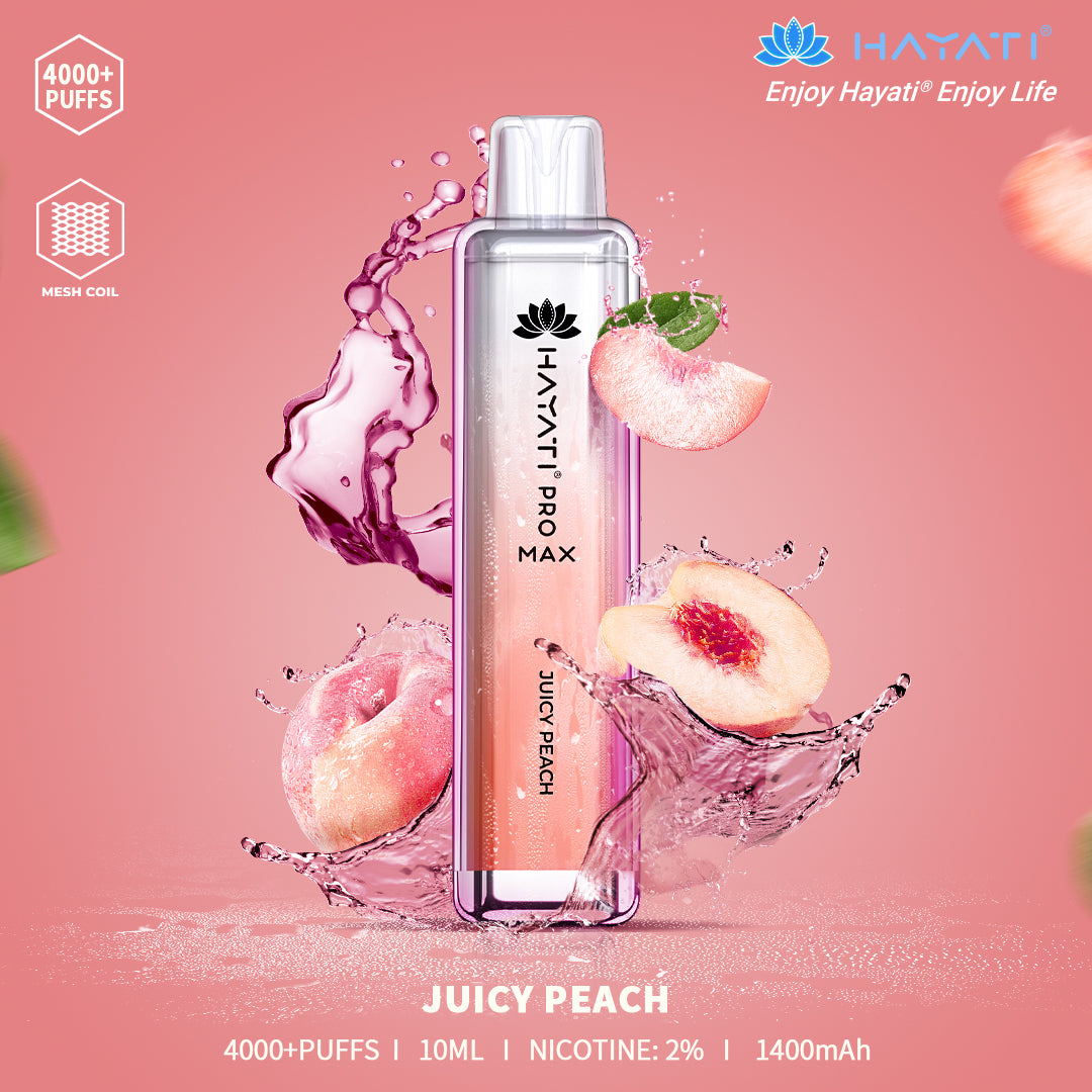 Juicy Peach Hayati Pro Max 4000 Puff Disposable Vape