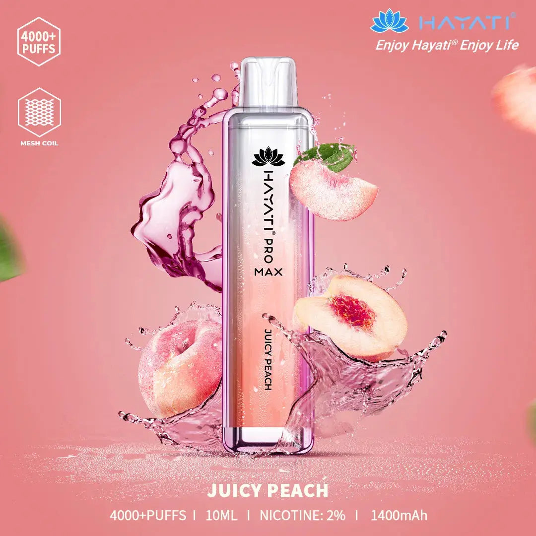Juicy Peach Hayati Pro Max 4000 Puff Disposable Vape