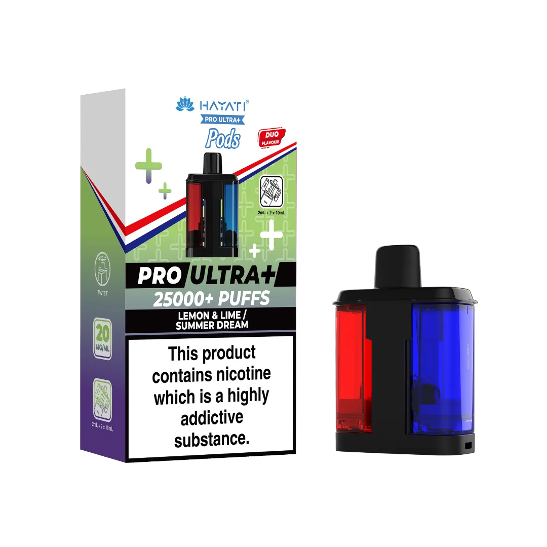 Lemon Lime and Summer Dream Hayati Pro Ultra Plus 25k Pre-filled Replacement Pods 