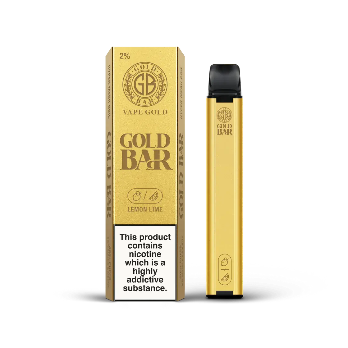 Lemon Lime Gold Bar 600 Puff Disposable Vape (6861492027495)