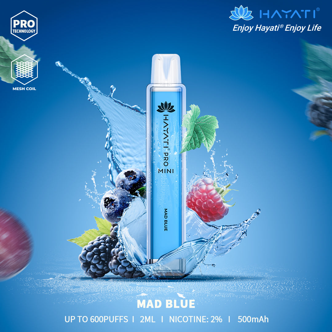 Mad Blue Hayati Pro Mini 600 Puff Disposable Vape