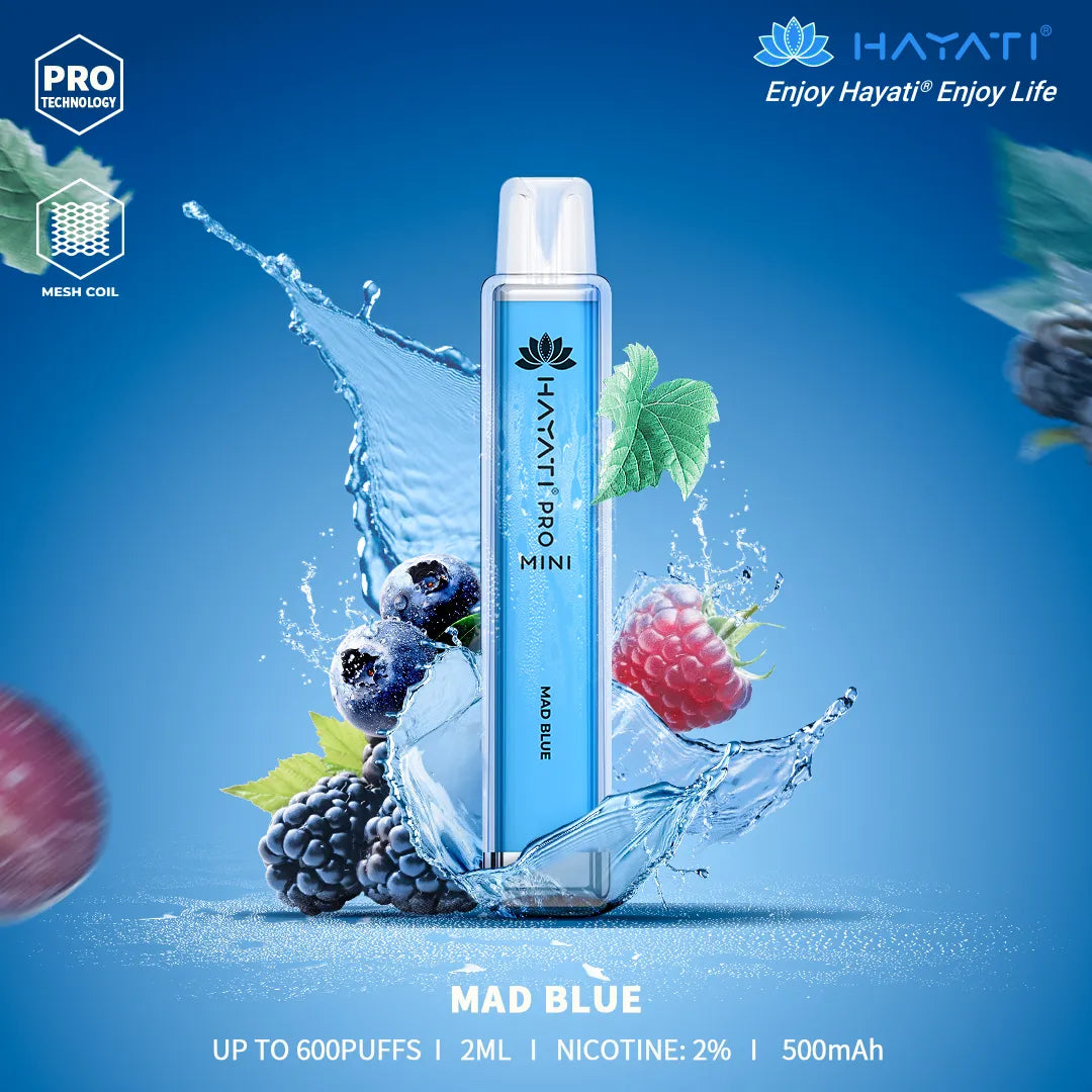 Mad Blue Hayati Pro Mini 600 Puff Disposable Vape