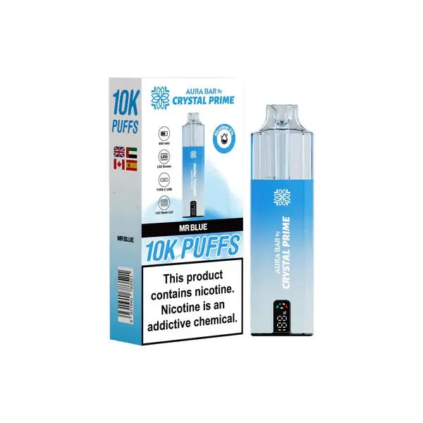 Crystal Prime 10K Puff Disposable Vape Mr Blue