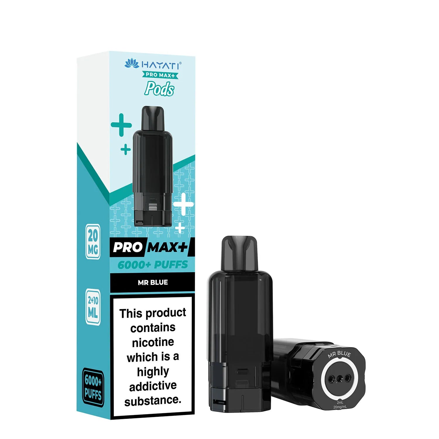 Mr Blue Flavour Hayati Pro Max Plus 6000 Pre-Filled Replacement Pods and Hayati 6000 Refill Pods