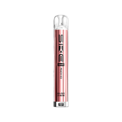 Peach Ice Flavour SKE Crystal Bar 600 puff prefilled pod kit
