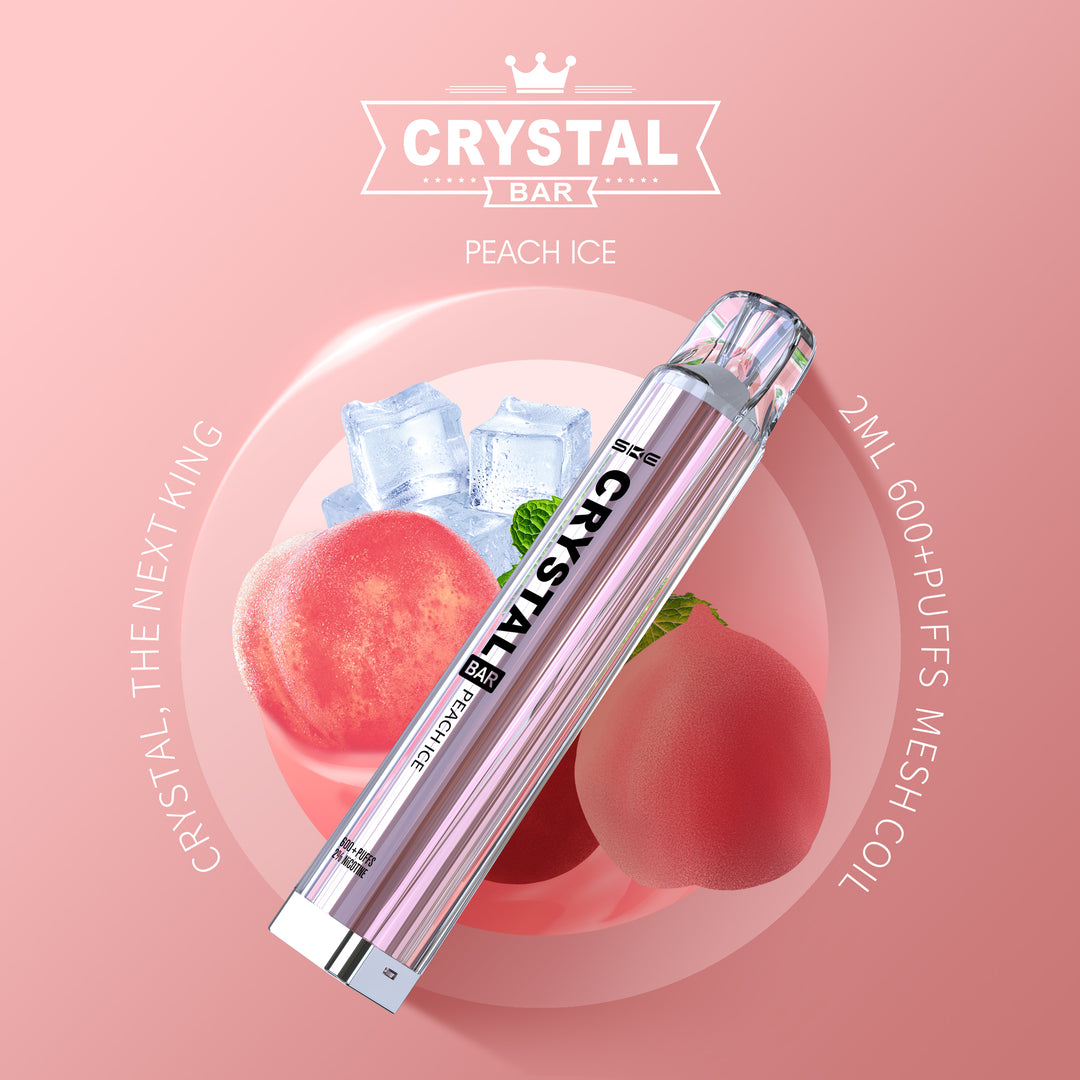 Peach Ice SKE Crystal 600 Puff Disposable Vape