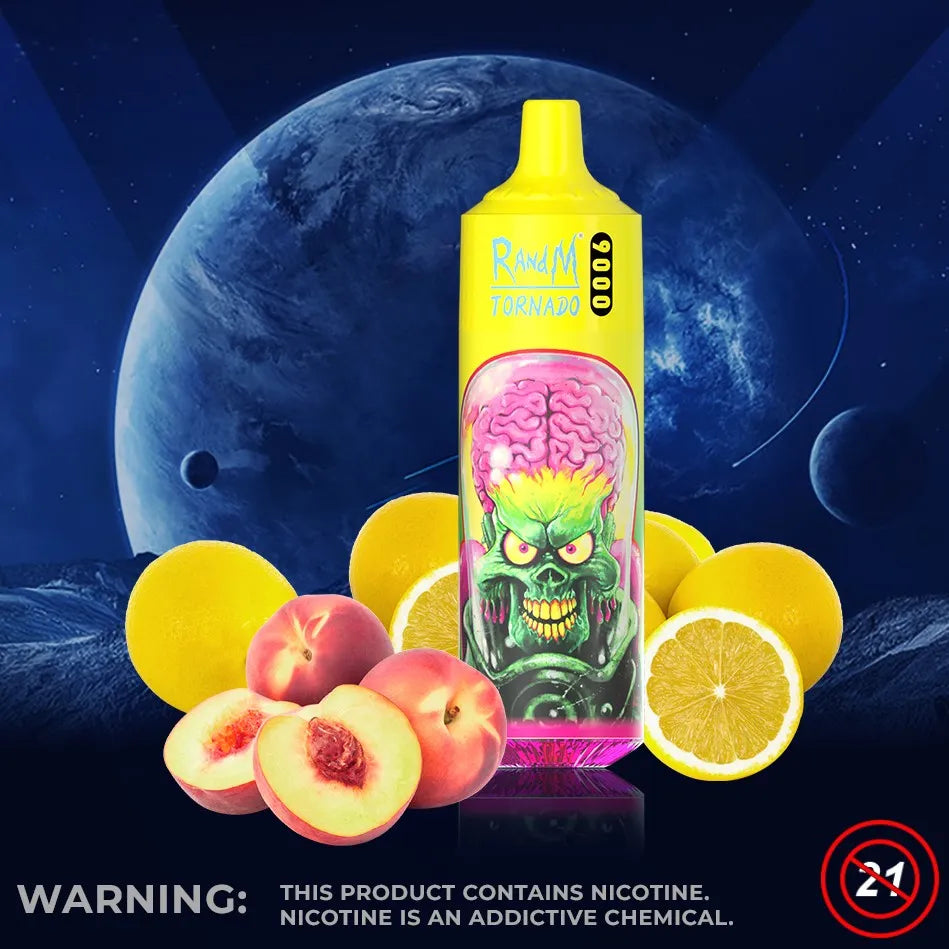 RandM Tornado 9000 Peach Lemonade Disposable Vape 9000 Puffs