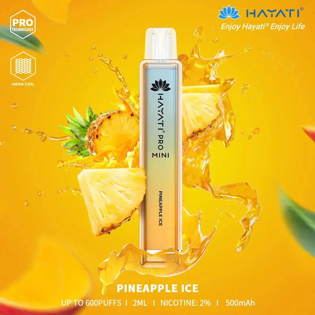 Pineapple Ice Hayati Pro Mini 600 Puff Disposable Vape (6859405918311)