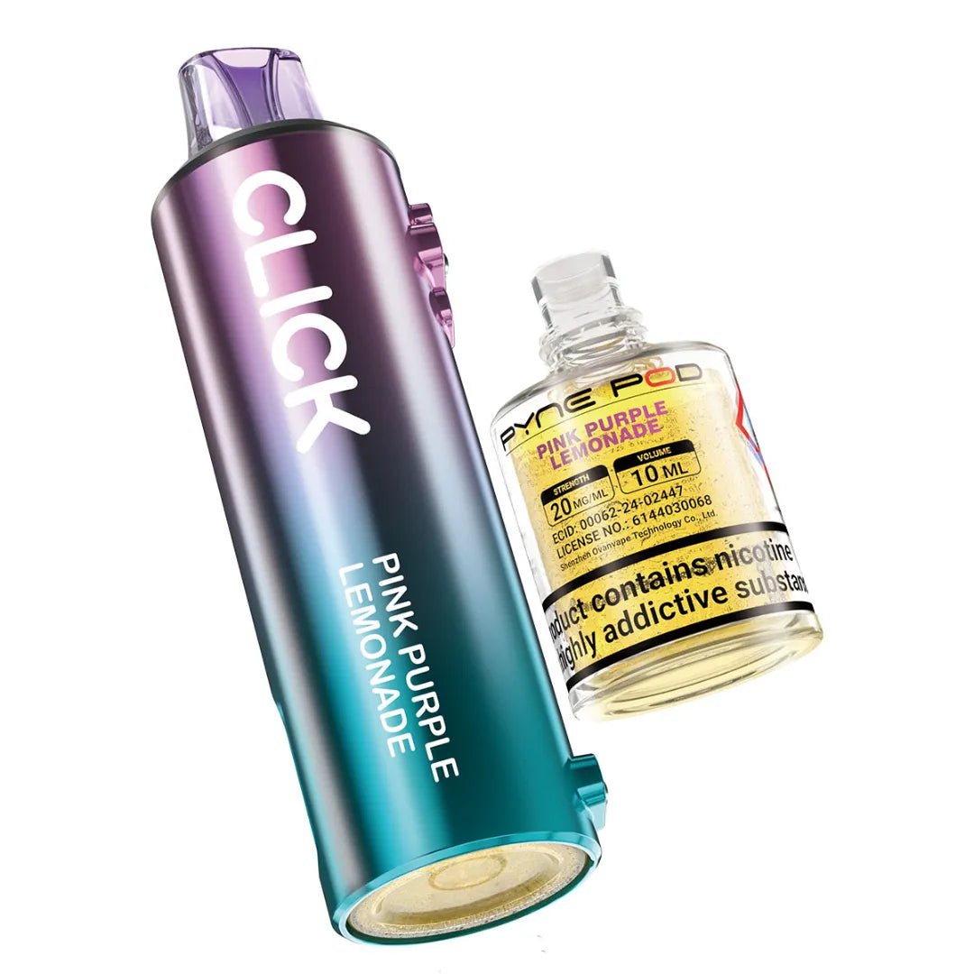 Pink Purple Lemonade flavour Pyne Pod Click refill pod