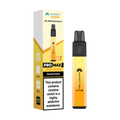 Hayati Pro Max S1 prefilled pod kit in Pipeline Punch