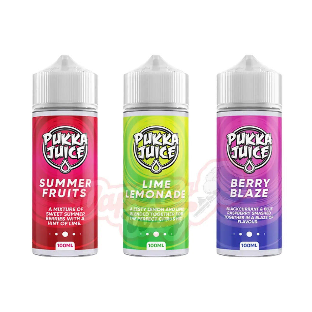 Pukka Juice E Liquid 100ml Shortfill  70VG/30PG