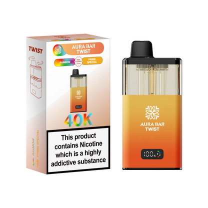 Rainbow and Prime Special dual flavour vape by Crystal Prime Aura Bar Twist 40K Puff Vape