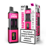 Load image into Gallery viewer, Raspberry Vape Bars Angel 4in1 2400 Puff Disposable Vape
