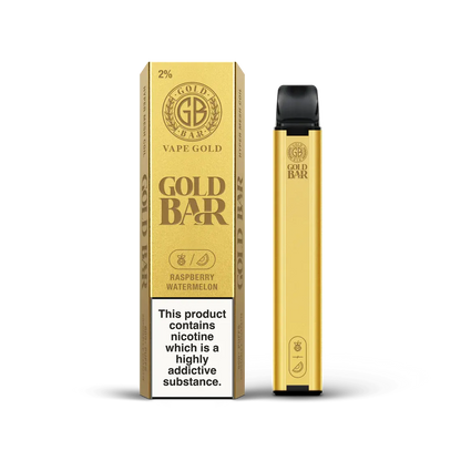 Raspberry Watermelon Gold Bar 600 Puff Disposable Vape (6861492027495)