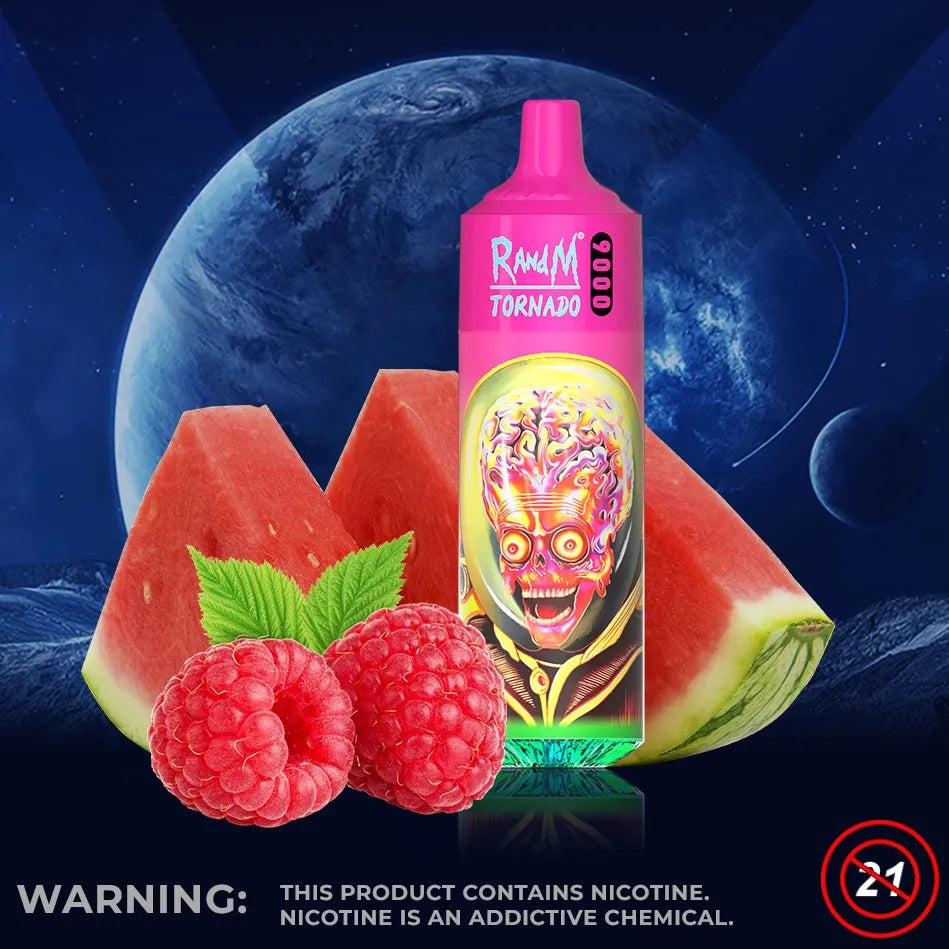 RandM Tornado 9000 Raspberry Watermelon Disposable Vape 9000 Puffs