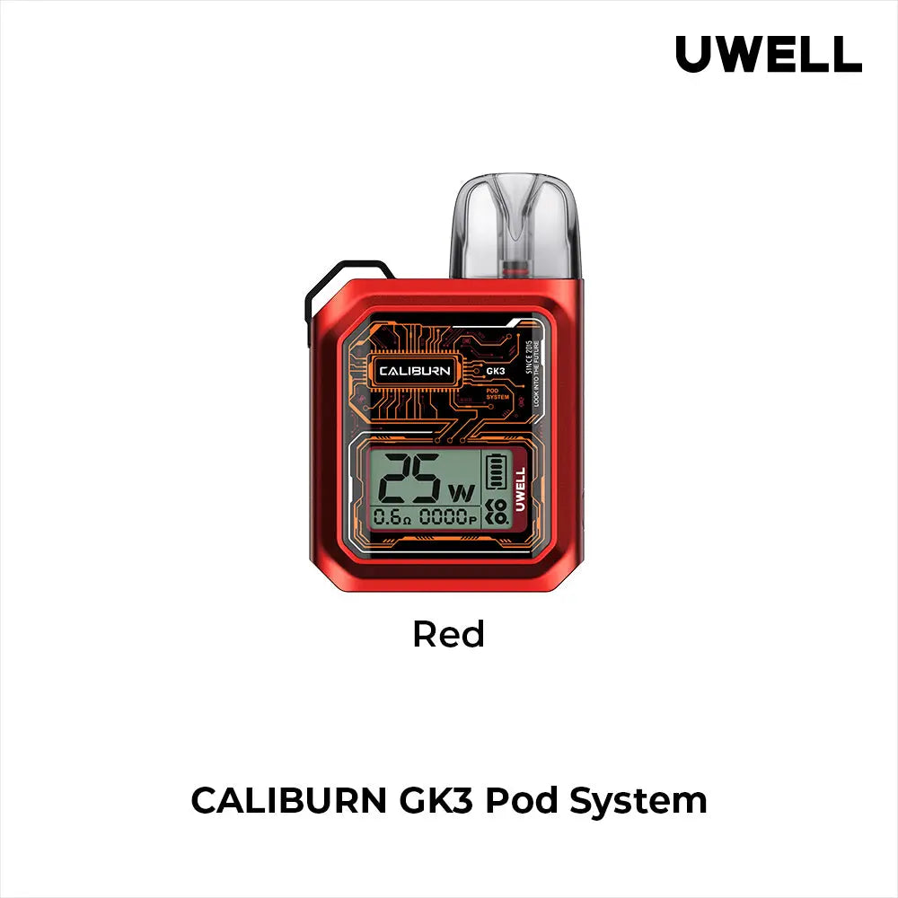 Red Uwell Caliburn GK3 Pod Vape Kit  (6864955146343)