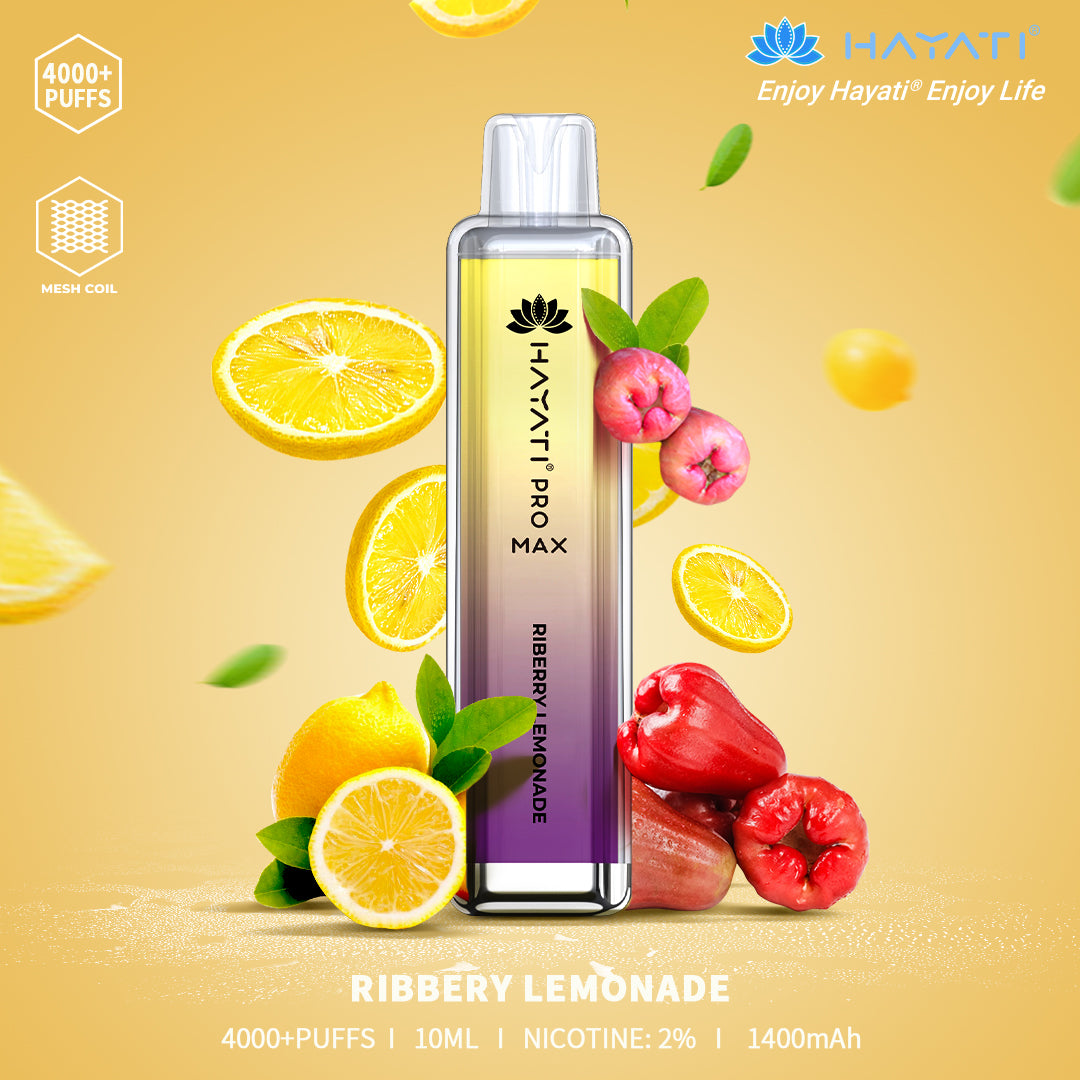 Riberry Lemonade Hayati Pro Max 4000 Puff Disposable Vape