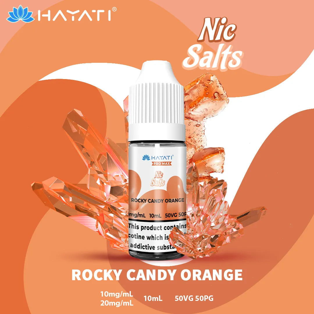 Rocky Candy Orange Hayati Pro Max Nic Salt 10mg and 20mg Nicotine Strength 10ml Bottle