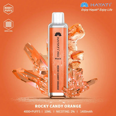 Rocky Candy Orange Hayati Pro Max 4000 Puff Disposable Vape