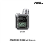 Load image into Gallery viewer, Silver Uwell Caliburn GK3 Pod Vape Kit 
