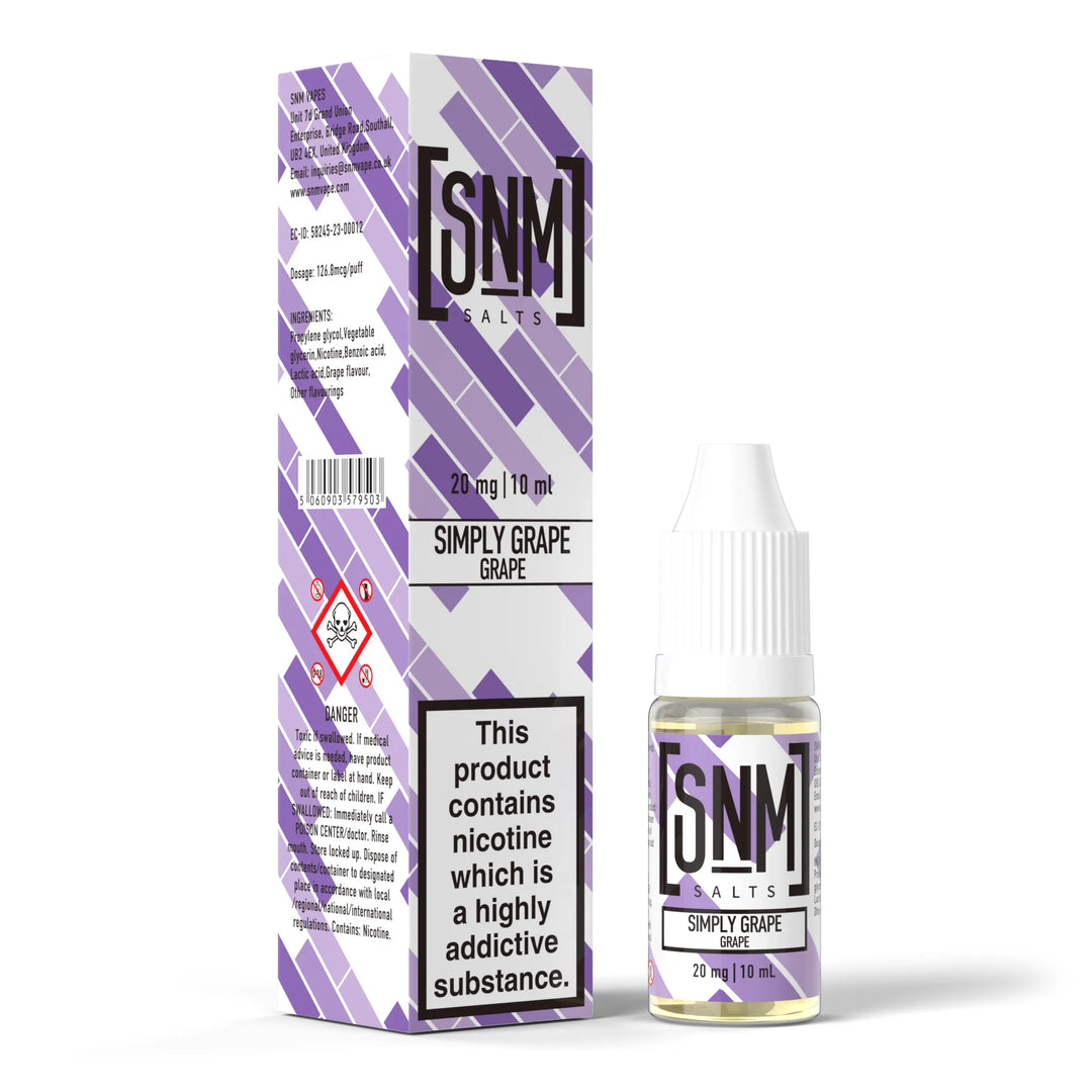 SNM Nic Salts E-Liquids Simply Grape