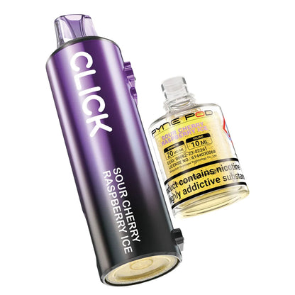Replacement refill Pyne Pod Click Pod in Sour Cherry Raspberry Ice flavour