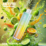 Load image into Gallery viewer, Juicy Pod Novamax 10K Puff Prefilled Pod Kit – Sour Tropical Mix Juicy Pod 10K flavor with vibrant fruity splash visuals, premium vape device with intense taste and 10,000 puff capacity
