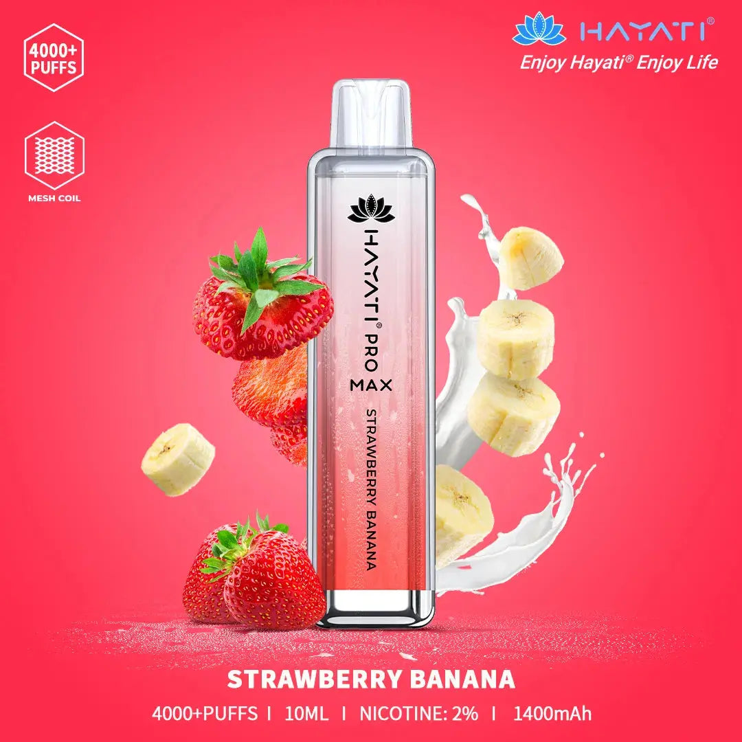Strawberry Banana Hayati Pro Max 4000 Puff Disposable Vape