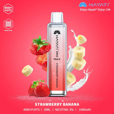 Strawberry Banana Hayati Pro Max 4000 Puff Disposable Vape